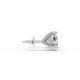2CTW Round Shape Lab Grown Diamond 3-prong Push-Back Studs in Rhodium / Gold Plated 925 Rose Gold Plated