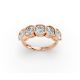 Cushion Shape Diamond Anniversary Band in Gold