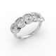 Cushion Shape Diamond Anniversary Band in Gold