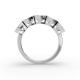 Cushion Shape Diamond Anniversary Band in Gold