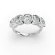 Cushion Shape Diamond Anniversary Band in Gold