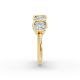 Cushion Shape Diamond Anniversary Band in Gold