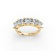 Cushion Shape Diamond Anniversary Band in Gold