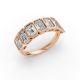 Emerald Shape Diamond Anniversary Band in Gold