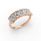 Emerald Shape Diamond Anniversary Band in Gold
