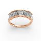 Emerald Shape Diamond Anniversary Band in Gold