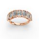 Emerald Shape Diamond Anniversary Band in Gold
