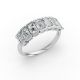 Emerald Shape Diamond Anniversary Band in Gold
