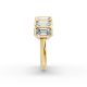 Emerald Shape Diamond Anniversary Band in Gold