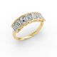 Emerald Shape Diamond Anniversary Band in Gold