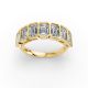 Emerald Shape Diamond Anniversary Band in Gold