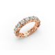 Round Shape Diamond Eternity Bands in Gold