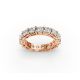 Round Shape Diamond Eternity Bands in Gold