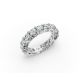 Round Shape Diamond Eternity Bands in Gold