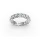 Round Shape Diamond Eternity Bands in Gold