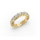 Round Shape Diamond Eternity Bands in Gold