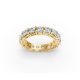 Round Shape Diamond Eternity Bands in Gold