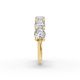 Cushion Shape Diamond Anniversary Band in Gold