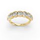 Cushion Shape Diamond Anniversary Band in Gold