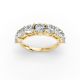 Cushion Shape Diamond Anniversary Band in Gold