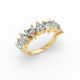 Heart Shape Diamond Anniversary Band in Gold