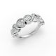 Round Shape Diamond Anniversary Band in Gold