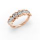 Heart Shape Diamond Anniversary Band in Gold