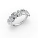 Heart Shape Diamond Anniversary Band in Gold