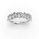 Heart Shape Diamond Anniversary Band in Gold