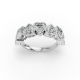 Heart Shape Diamond Anniversary Band in Gold