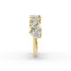 Heart Shape Diamond Anniversary Band in Gold