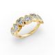 Heart Shape Diamond Anniversary Band in Gold