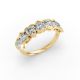 Heart Shape Diamond Anniversary Band in Gold