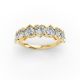 Heart Shape Diamond Anniversary Band in Gold