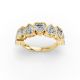 Heart Shape Diamond Anniversary Band in Gold