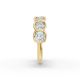 Cushion Shape Diamond Anniversary Band in Gold