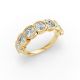 Cushion Shape Diamond Anniversary Band in Gold