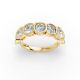 Cushion Shape Diamond Anniversary Band in Gold