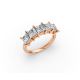 Princess Shape Diamond Anniversary Band in Gold