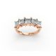 Princess Shape Diamond Anniversary Band in Gold
