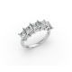 Princess Shape Diamond Anniversary Band in Gold