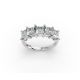 Princess Shape Diamond Anniversary Band in Gold