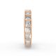 Princess Shape Diamond Eternity Bands in Gold