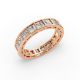 Princess Shape Diamond Eternity Bands in Gold