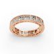 Princess Shape Diamond Eternity Bands in Gold