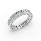 Princess Shape Diamond Eternity Bands in Gold