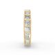 Princess Shape Diamond Eternity Bands in Gold