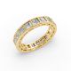 Princess Shape Diamond Eternity Bands in Gold