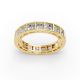 Princess Shape Diamond Eternity Bands in Gold