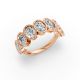 Oval Shape Diamond Anniversary Band in Gold
